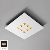 CONFORT PLAFONIERA 36W QUADRATA 3000K NERO- FOGLIA RAME