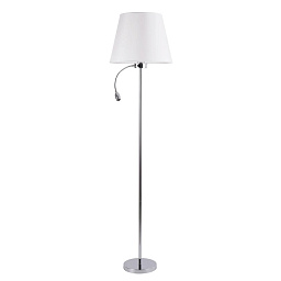 A2581PN-2CC Arte Lamp ELBA торшер с белым абажуром на круглой подставке