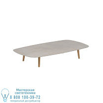 STYLETTO НИЗКИЙ СТОЛ ДЛЯ ГОСТИНОЙ 220x120CM НОГИ ТИКА КЕРАМИЧЕСКАЯ СТОЛЕШНИЦА CEMENTO LUMINOSO Royal Botania