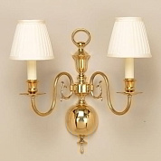 WA0021.BR.SE Dutch Wall Light, Brass, Large. 2 Arms