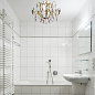 Brass Bathroom Chandelier with Crystal Shaped Almonds and Orbs люстра Gustavian 404206228