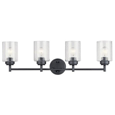 Winslow 4 Light Vanity Light Black настенный светильник 45887BK Kichler