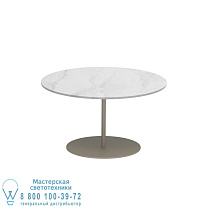 СТОЛИК BUTLER Ø75CM H40CM ИЗ ПЕСОЧНОЙ КЕРАМИЧЕСКОЙ BIANCO STATUARIO Royal Botania