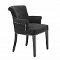 107633 Dining Chair Key Largo with arm black linen стул Eichholtz