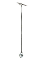 торшер с чёрным абажуром и металлическим основанием