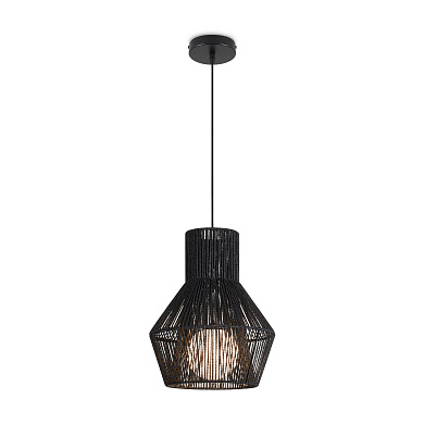 подвесной светильник с решетчатым корпусом черного цвета