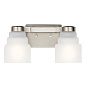 Vionnet 14.5" 2 Light Vanity Light with Satin Etched Glass Brushed Nickel настенный светильник 55011NI Kichler — фото 1
