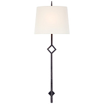 Cranston Large Sconce состаренное железо с льняным абажуром