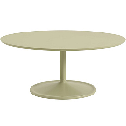 10766 Muuto Soft журнальный стол круглый ламинированный бежево зеленый d95 см