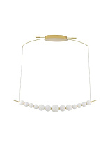 Triac Dimmable Gold Metal & Opal Glass LED 28 Watt 220-240 Volt 2686Lm 3000K IP20 L: 107 W: 13.5 H: 120 cm