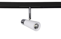 CLT 0.33 006 12W WH-CH 4000K Crystal Lux SPACE магнитный трековый прожектор белого цвета цилиндрической формы 12W для трека 48V