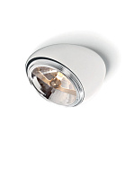 встраиваемый светильник с округлым белым плафоном