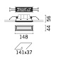 EK80 Laser Blade iGuzzini Recessed frame - LED - Neutral white - Incorporated DALI dimmable power supply - Wall washer optic