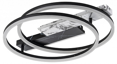 потолочный светильник с круглым корпусом черного цвета