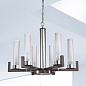 Kolarz Raggio 6009.80660 люстра brunito brushed прозрачный ø100cm высота 57.5cm макс. высота 165cm 6 ламп e14 — фото 1