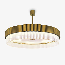 CL108-100 Bella Figura Pimlico потолочная люстра с кольцевым корпусом и вертикальными стеклянными вставками