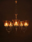 Ornate Cast Brass 5 Light Lustrous Chandelier люстра FOS Lighting JalAntq-ParindaLuster-CH5