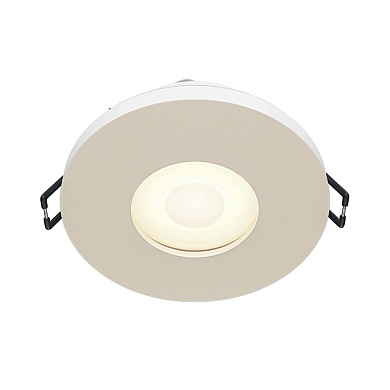 встраиваемый потолочный светильник белого цвета с круглым рассеивателем