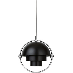 10032997 GUBI Multi-Lite подвесной светильник с контрастным плафоном, черный и хром
