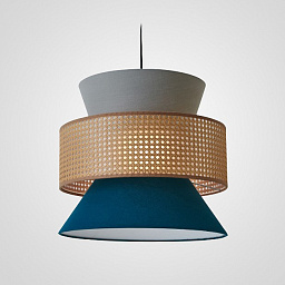 pella01 Imperiumloft Pella подвесной светильник с абажуром из ротанга и цветным плафоном