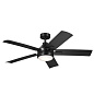 52" Tide 5 Blade Weather+ Outdoor Ceiling Fan Satin Black уличная люстра-вентилятор 310126SBK Kichler — фото 6