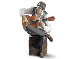 1009214 Lladro Flamenco фарфоровая фигурка мужчины, сидящего на стуле в позе танца