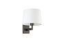 68490-01 ARTIS BRONZE WALL LAMP WHITE LAMPSHADE настенный светильник Faro barcelona