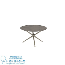 КРУГЛЫЙ СТОЛ EXES Ø120 СМ, АЛЮМИНИЕВЫЕ НОЖКИ, ПЕСОК - КЕРАМИЧЕСКАЯ СТОЛЕШНИЦА СТОЛА TERRA MARRONE Royal Botania
