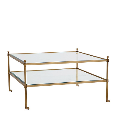 107217 Coffee Table Aubrey aged brass finish кофейная карта Eichholtz