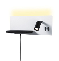 71103 Paulmann Serra USB настенный светильник черный с подсветкой