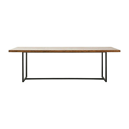 210230201 House Doctor Furniture обеденный стол прямоугольной формы с деревянной столешницей и металлическими опорами