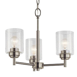 Winslow 3 Light Mini Chandelier Brushed Nickel люстра 44029NI Kichler