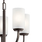Kennewick 5 Light Chandelier with Etched Glass Olde Bronze люстра 52386OZ Kichler — фото 1