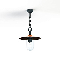 Montana N° 1; Clear glass E27 105W - Lacquered copper dome; Green Patina