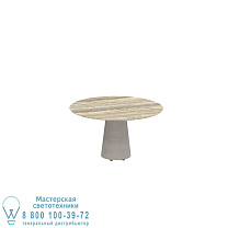 СТОЛ CONIX КРУГЛЫЙ Ø 120 СМ НИЗКАЯ ОБЕДЕННАЯ МАЛЕНЬКАЯ НОГА БЕТОН ЦЕМЕНТ СЕРЫЙ - СТОЛЕШНИЦА КЕРАМИКА ТРАВЕРТИНО Royal Botania