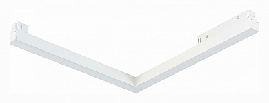 трековый светильник угловой конструкции белого цвета для магнитного трека 48V