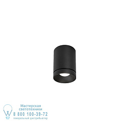 TAIO ROUND IP65 SURFACE 1.0 Jet Black Wever Ducre Taio накладной настенный светильник черный цилиндрический