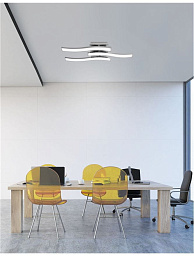 81002001 Nova Luce Cesena потолочный светильник с прямоугольным корпусом и встроенными LED-модулями