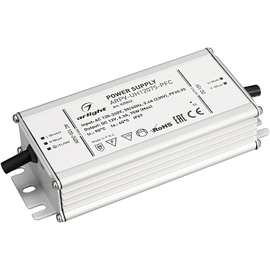 025043 Arlight блок питания ARPV-UH12075-PFC (12V, 6.3A, 75W)