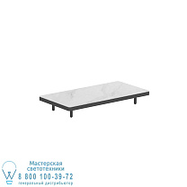 ALURA LOUNGE 160 СТОЛ 160X80X23CM ЧЕРНАЯ СТОЛЕШНИЦА CERAMIC BIANCO STATUARIO Royal Botania