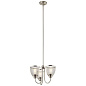 Voclain 12.5" 3 Light Convertible Chandelier/Semi Flush with Mesh Shade Brushed Nickel люстра 52268NI Kichler — фото 1