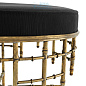 111253 Stool Alessia L vintage brass finish albin black  Eichholtz