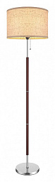 LSP-0627 Lussole Buckeye торшер с абажуром из ткани и металлической опорой цвета никель
