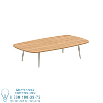 СТОЛ STYLETTO HIGH LOUNGE 220x120CM, АЛЮМИНИЕВЫЕ НОЖКИ, ГРИБНАЯ СТОЛЕШНИЦА, ТИК Royal Botania