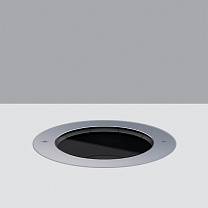 Light Up Family Recessed luminaire Earth D=239 mm - Flush-mount stainless steel frame -Neutral White - Adjustable Medium optic - DALI 15.8W 1645.1lm - 4000K - DALI-2 - Colour: Steel