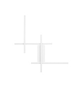 Triac Dimmable Sandy White Aluminium & Acrylic Sandy White Steel Base LED 34Watt 220-240Volt 1360Lm IP20 3200K L:59 W:6.5 H:62 cm