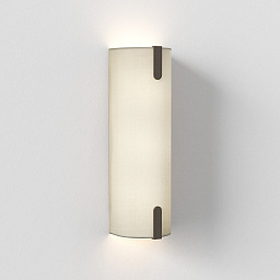 1469002 Astro lighting Elba настенный светильник с тканевым плафоном цвета шпаклёвки с бронзовыми элементами