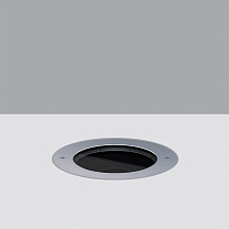 Light Up Family Recessed luminaire Earth D=191 mm - Flush-mount stainless steel frame -Neutral White - Adjustable Medium optic - DALI 12.1W 1197.8lm - 4000K - DALI-2 - Colour: Steel