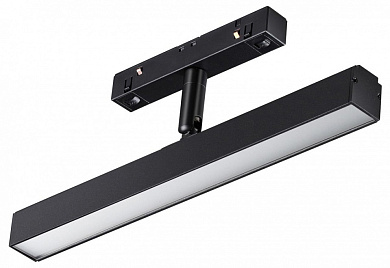 магнитный трековый светильник линейной формы черного цвета для системы 48V