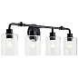 Gunnison 33.75 4 Light Vanity Light Black настенный светильник 45667BK Kichler — фото 3